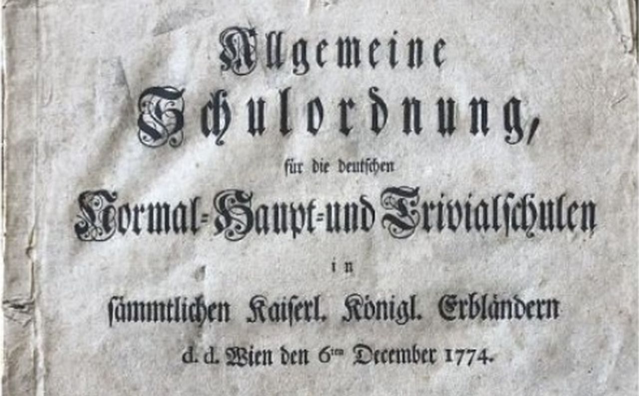 Schulordnung von 1774, Ausschnitt